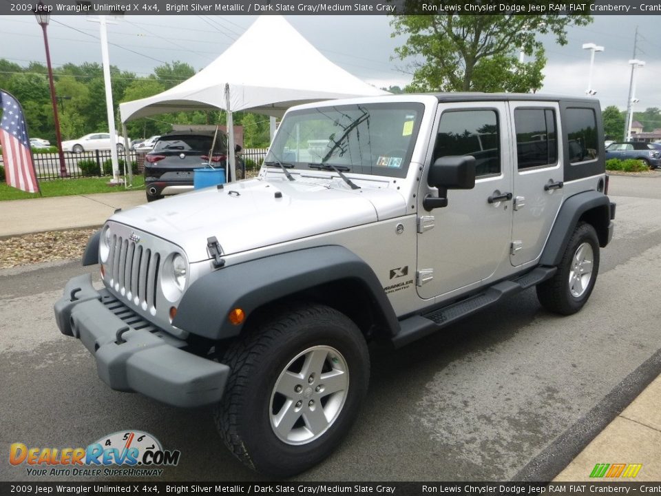 2009 Jeep Wrangler Unlimited X 4x4 Bright Silver Metallic / Dark Slate Gray/Medium Slate Gray Photo #5
