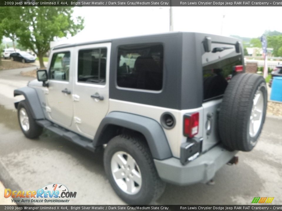 2009 Jeep Wrangler Unlimited X 4x4 Bright Silver Metallic / Dark Slate Gray/Medium Slate Gray Photo #7