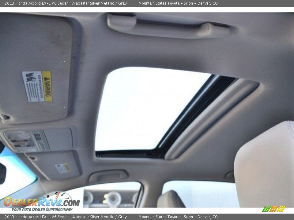 2013 Honda Accord EX-L V6 Sedan Alabaster Silver Metallic / Gray Photo #10