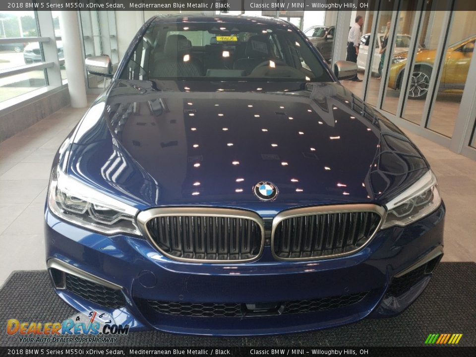 2018 BMW 5 Series M550i xDrive Sedan Mediterranean Blue Metallic / Black Photo #4