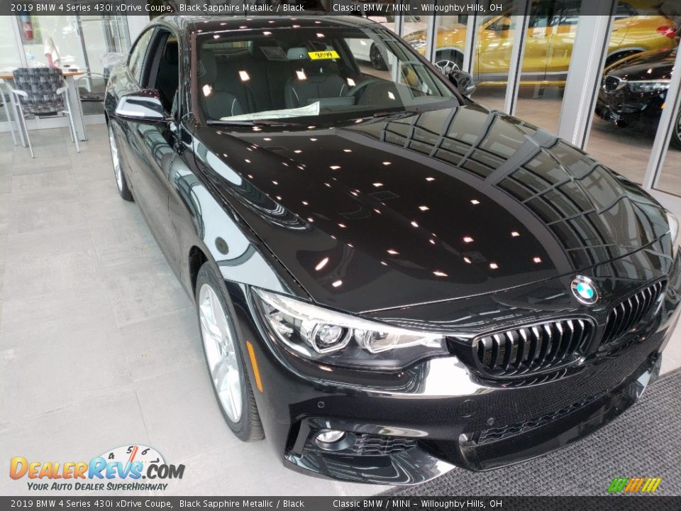 2019 BMW 4 Series 430i xDrive Coupe Black Sapphire Metallic / Black Photo #1