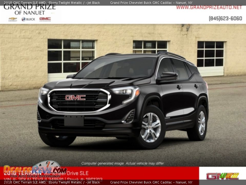 2018 GMC Terrain SLE AWD Ebony Twilight Metallic / ­Jet Black Photo #1