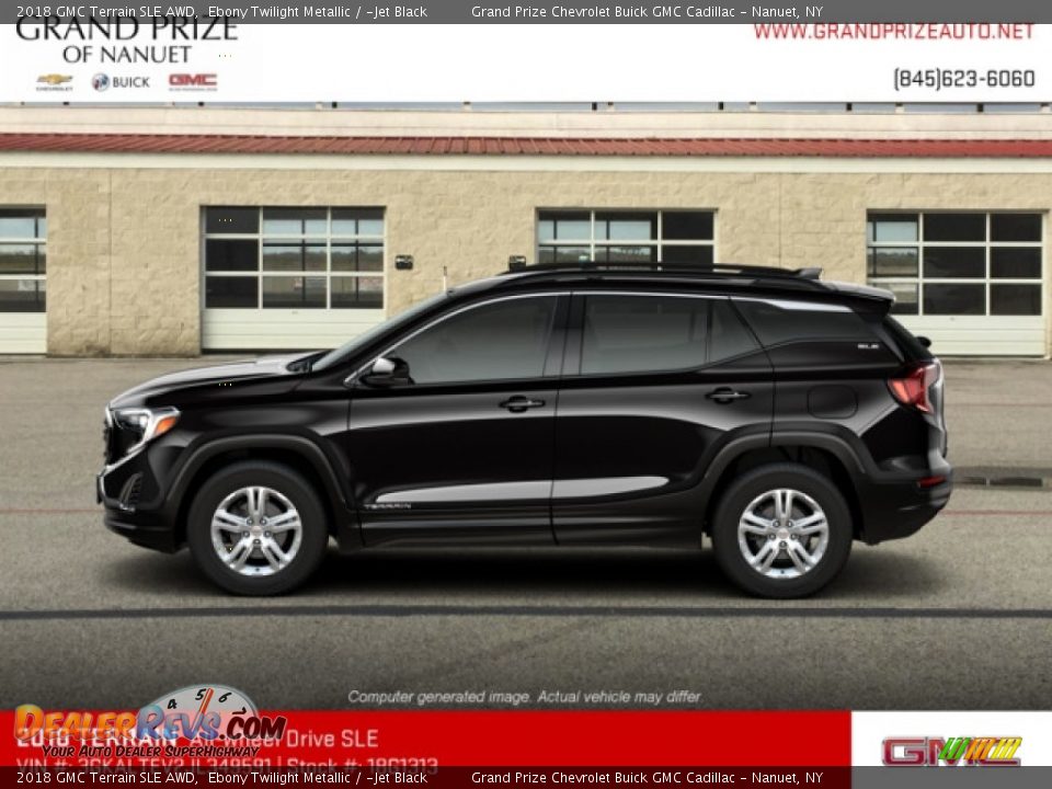 2018 GMC Terrain SLE AWD Ebony Twilight Metallic / ­Jet Black Photo #2