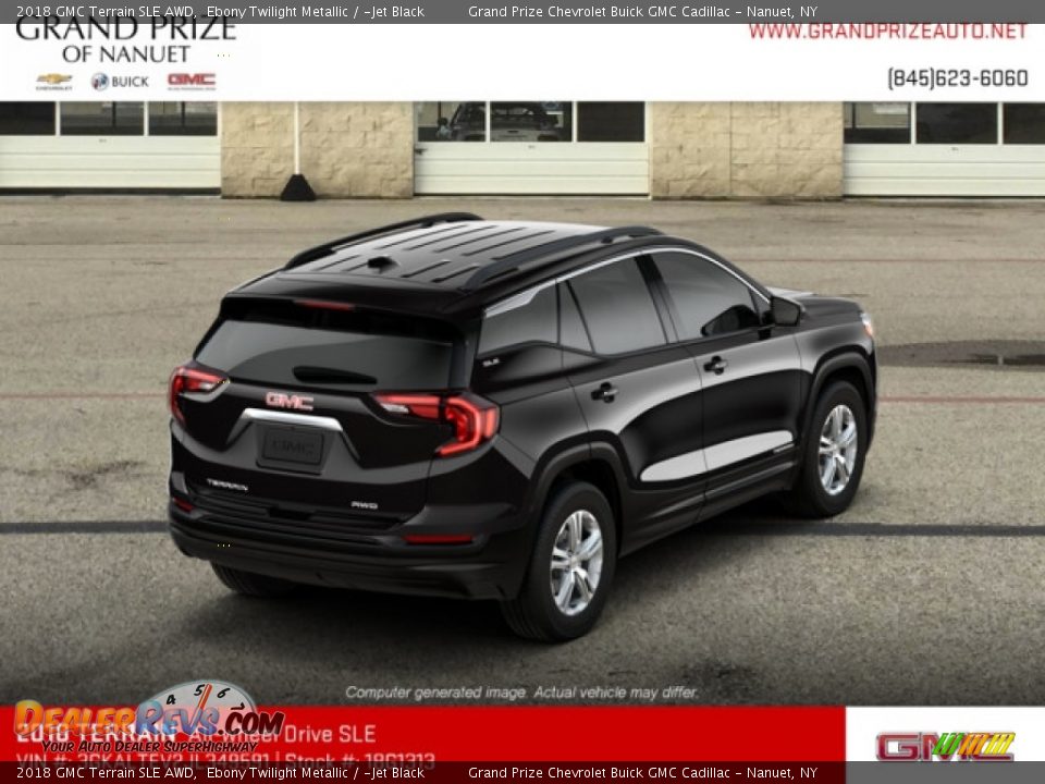 2018 GMC Terrain SLE AWD Ebony Twilight Metallic / ­Jet Black Photo #3