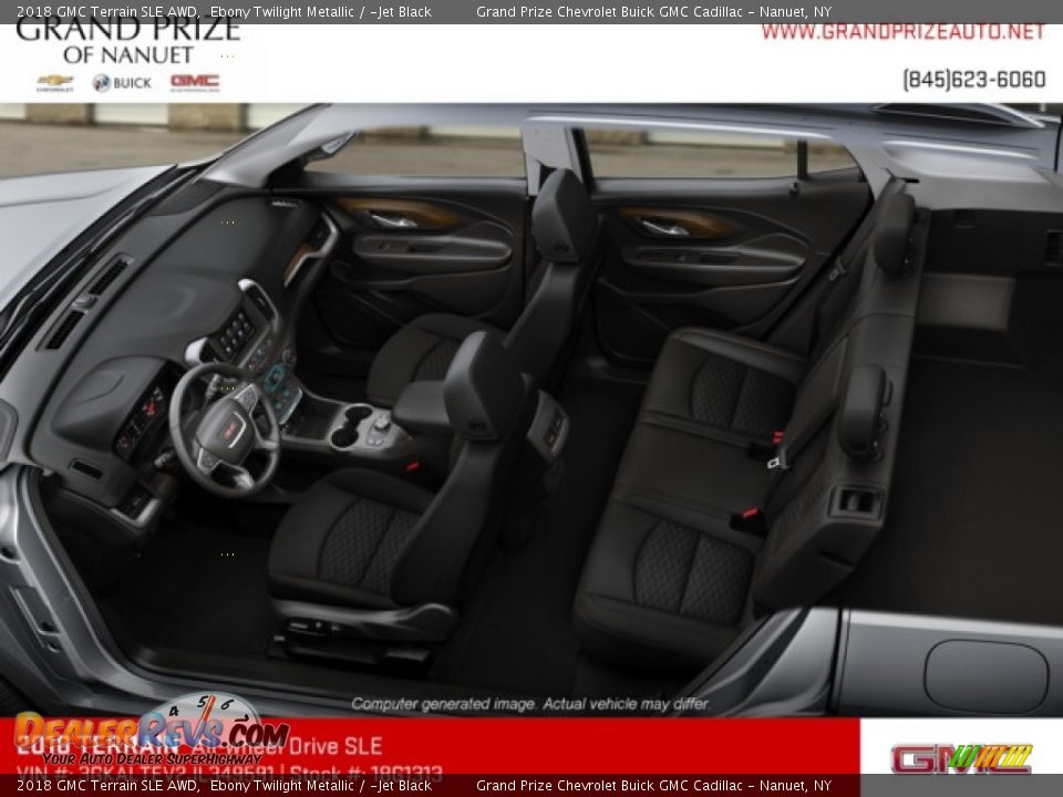 2018 GMC Terrain SLE AWD Ebony Twilight Metallic / ­Jet Black Photo #7