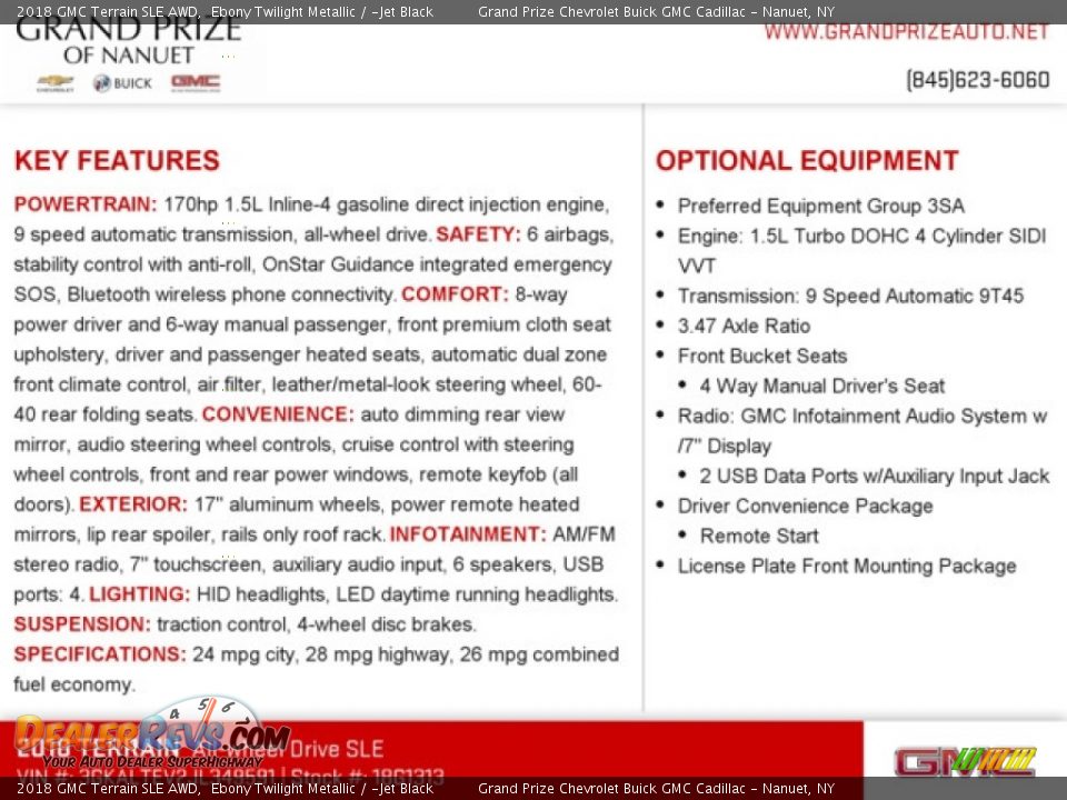 2018 GMC Terrain SLE AWD Ebony Twilight Metallic / ­Jet Black Photo #9