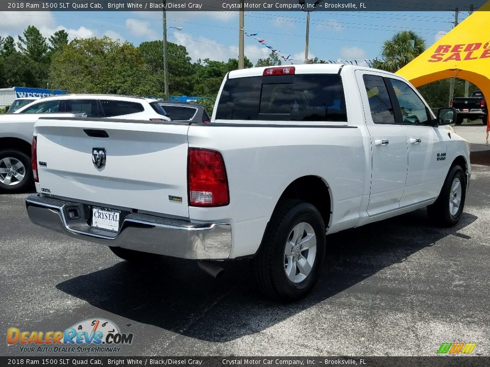2018 Ram 1500 SLT Quad Cab Bright White / Black/Diesel Gray Photo #5