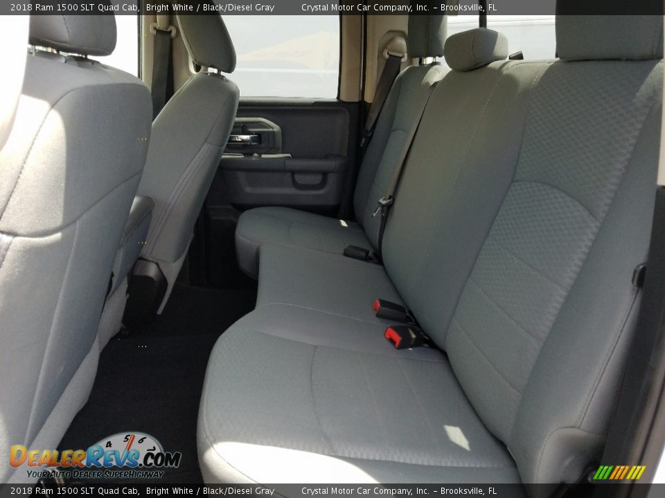 2018 Ram 1500 SLT Quad Cab Bright White / Black/Diesel Gray Photo #10