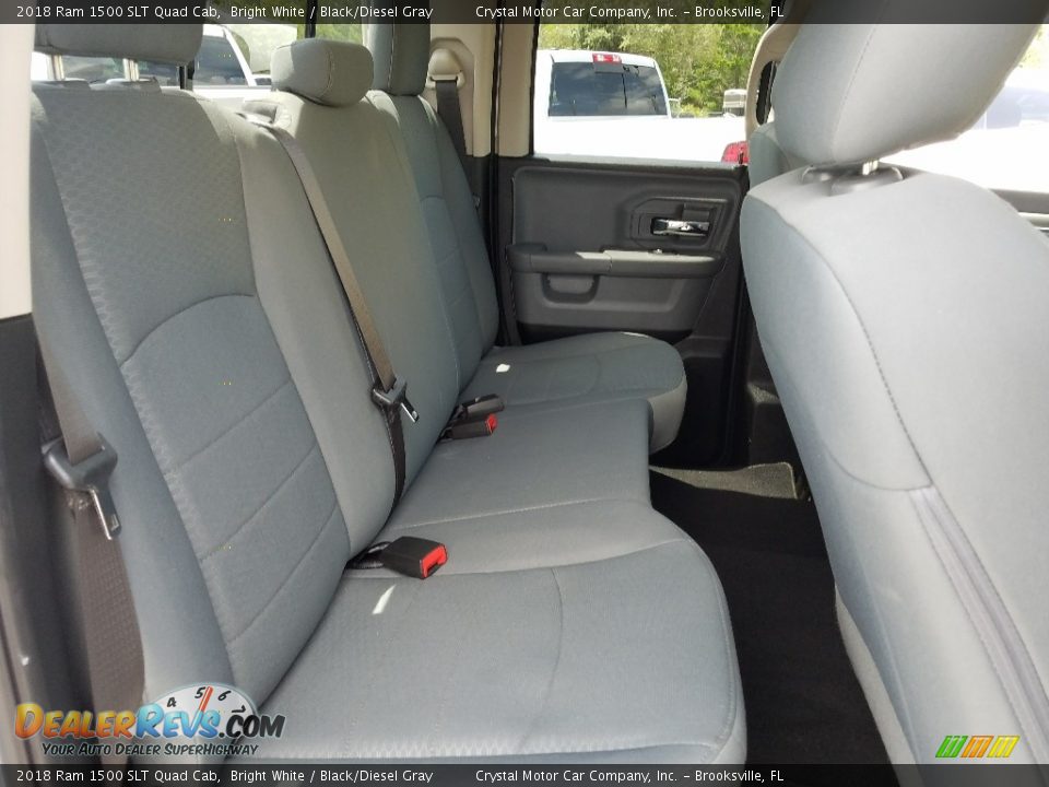 2018 Ram 1500 SLT Quad Cab Bright White / Black/Diesel Gray Photo #12
