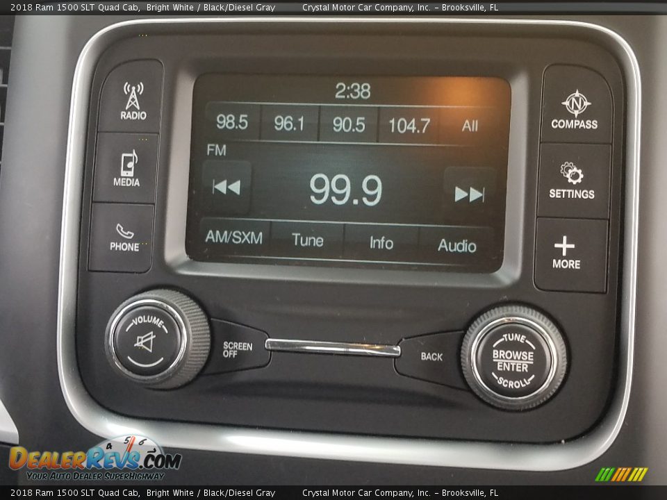 2018 Ram 1500 SLT Quad Cab Bright White / Black/Diesel Gray Photo #17