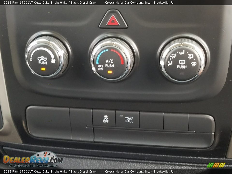 2018 Ram 1500 SLT Quad Cab Bright White / Black/Diesel Gray Photo #18