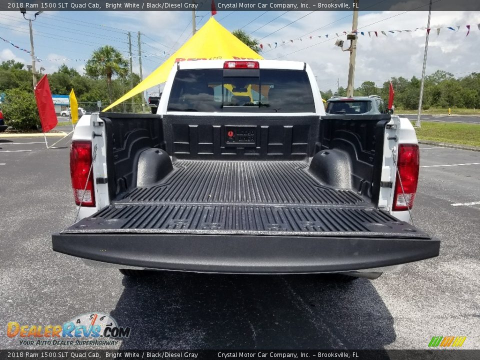 2018 Ram 1500 SLT Quad Cab Bright White / Black/Diesel Gray Photo #21