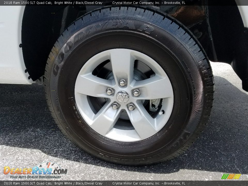 2018 Ram 1500 SLT Quad Cab Bright White / Black/Diesel Gray Photo #22
