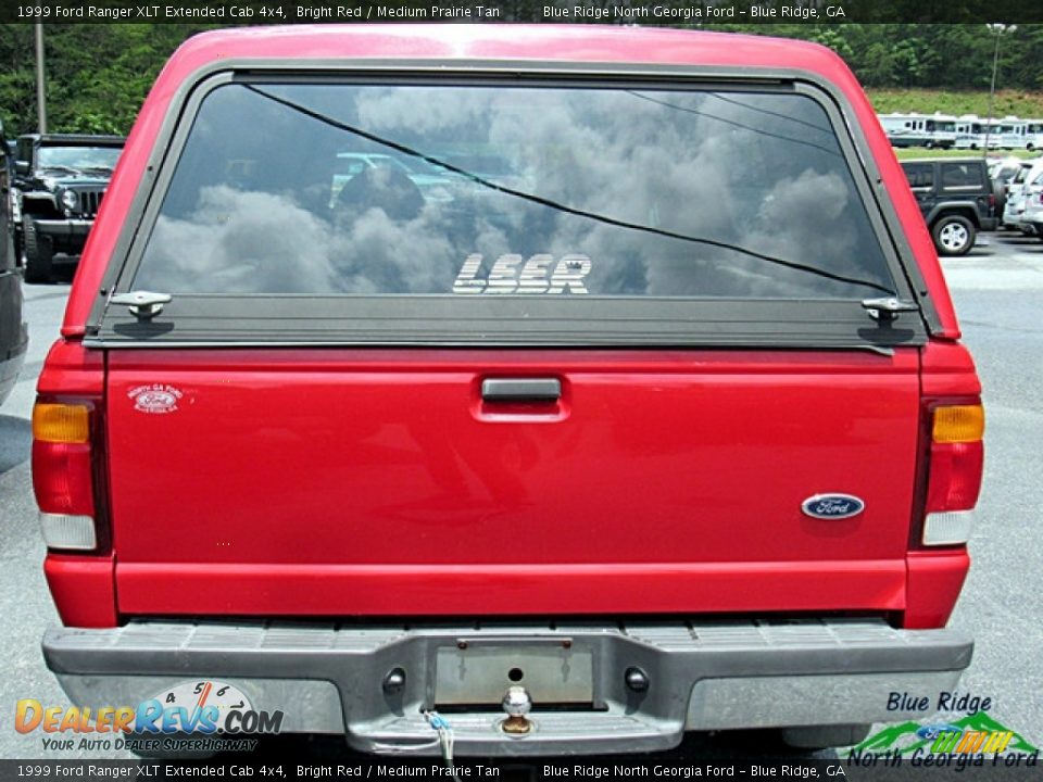 1999 Ford Ranger XLT Extended Cab 4x4 Bright Red / Medium Prairie Tan Photo #5