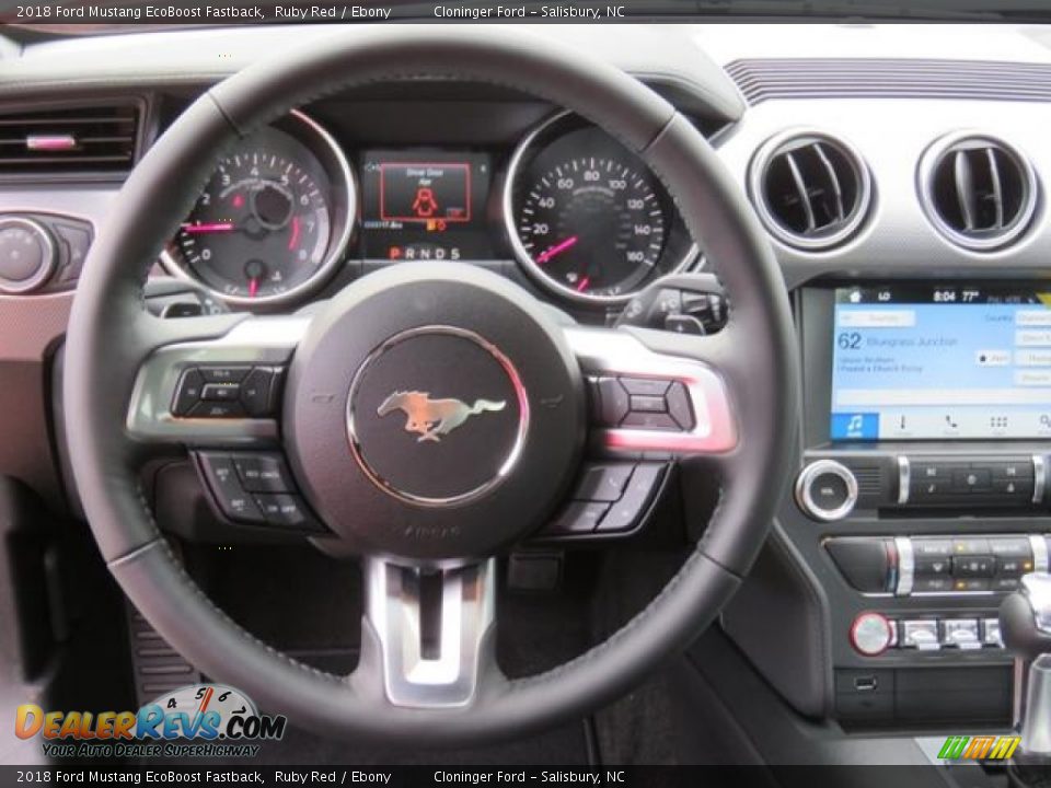 2018 Ford Mustang EcoBoost Fastback Steering Wheel Photo #5
