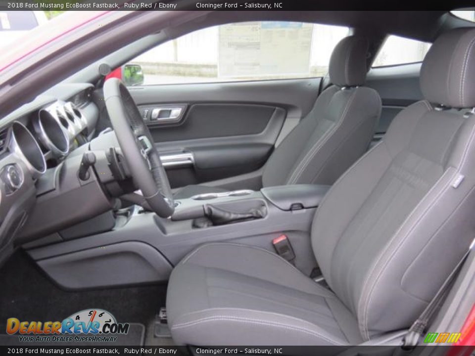 Front Seat of 2018 Ford Mustang EcoBoost Fastback Photo #7