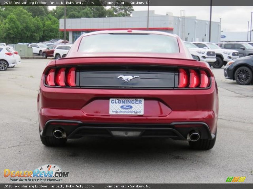 2018 Ford Mustang EcoBoost Fastback Ruby Red / Ebony Photo #23