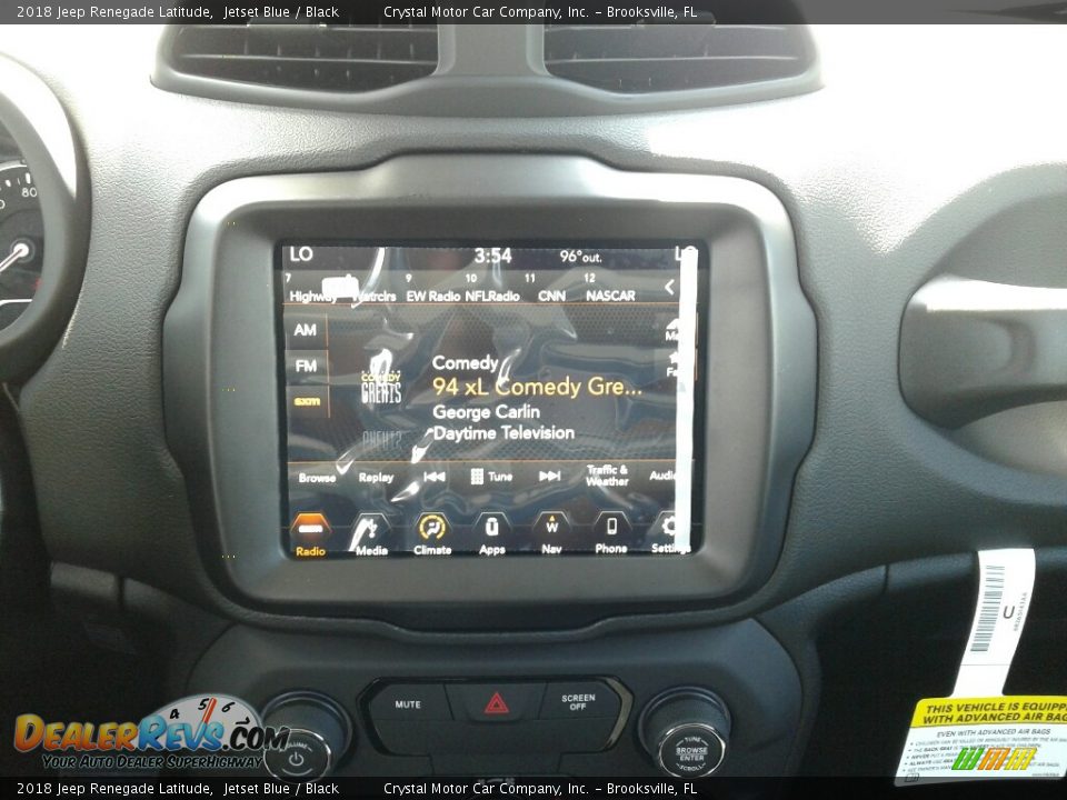 2018 Jeep Renegade Latitude Jetset Blue / Black Photo #15