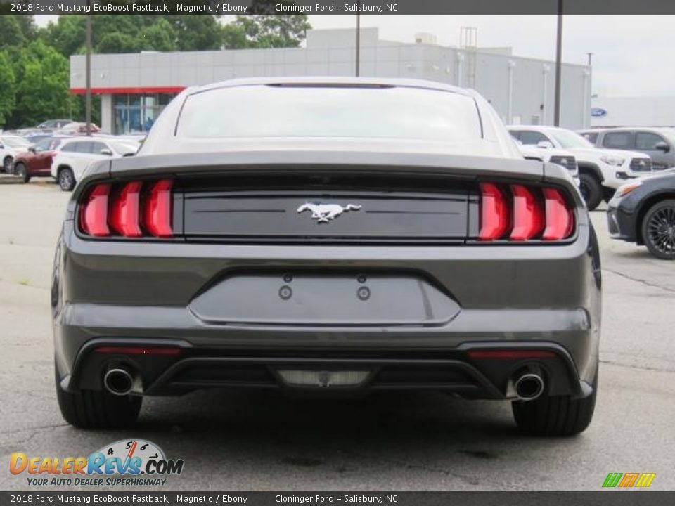 2018 Ford Mustang EcoBoost Fastback Magnetic / Ebony Photo #22