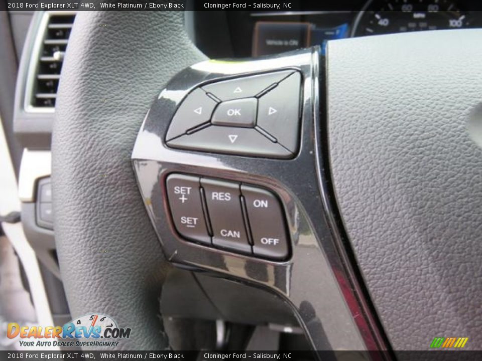 2018 Ford Explorer XLT 4WD White Platinum / Ebony Black Photo #19