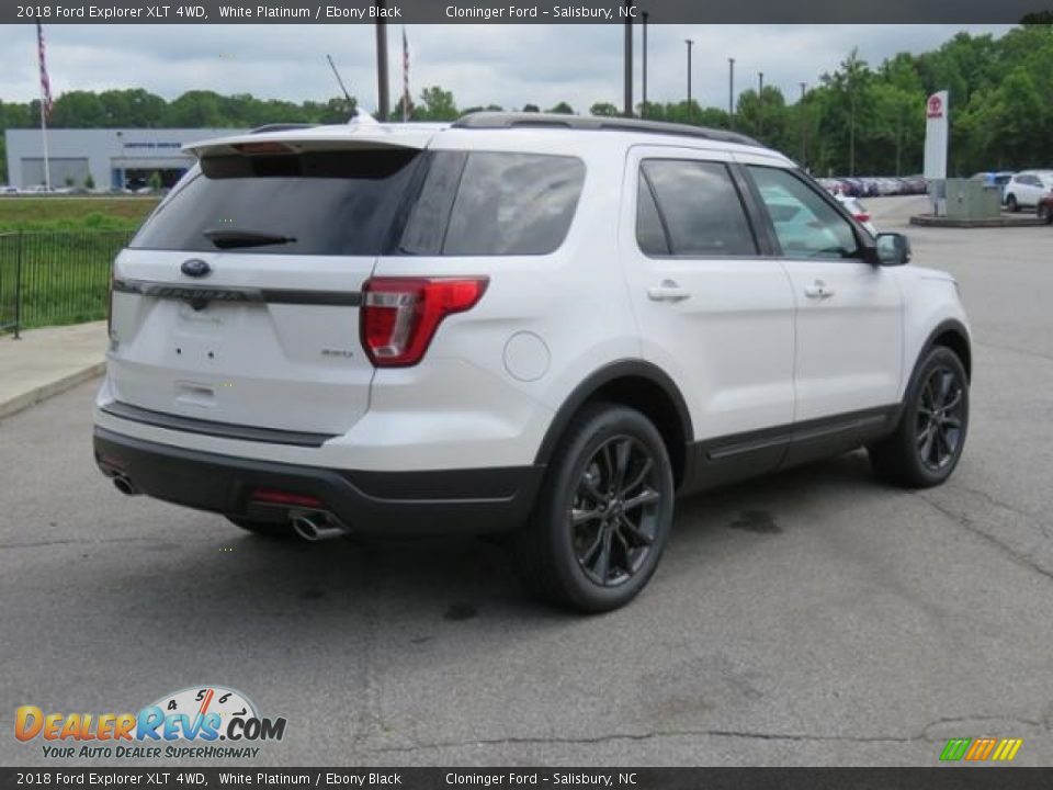 2018 Ford Explorer XLT 4WD White Platinum / Ebony Black Photo #26