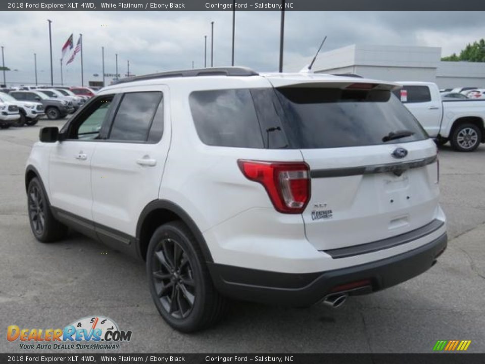 2018 Ford Explorer XLT 4WD White Platinum / Ebony Black Photo #28