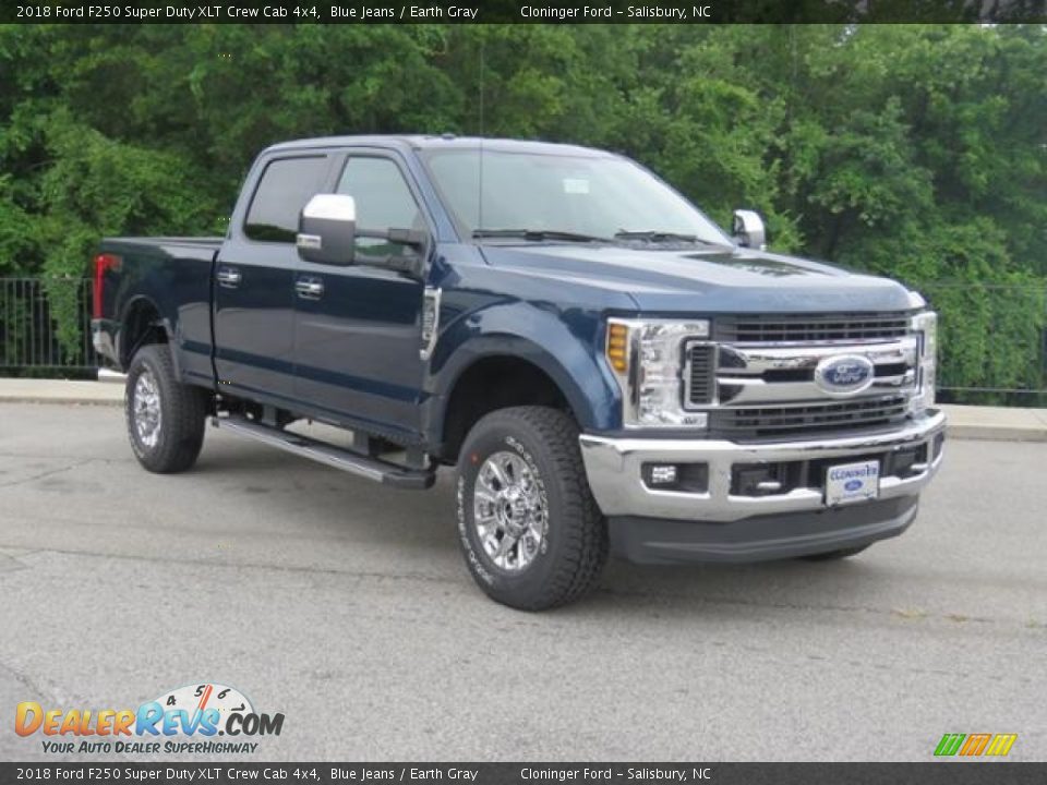 2018 Ford F250 Super Duty XLT Crew Cab 4x4 Blue Jeans / Earth Gray Photo #1
