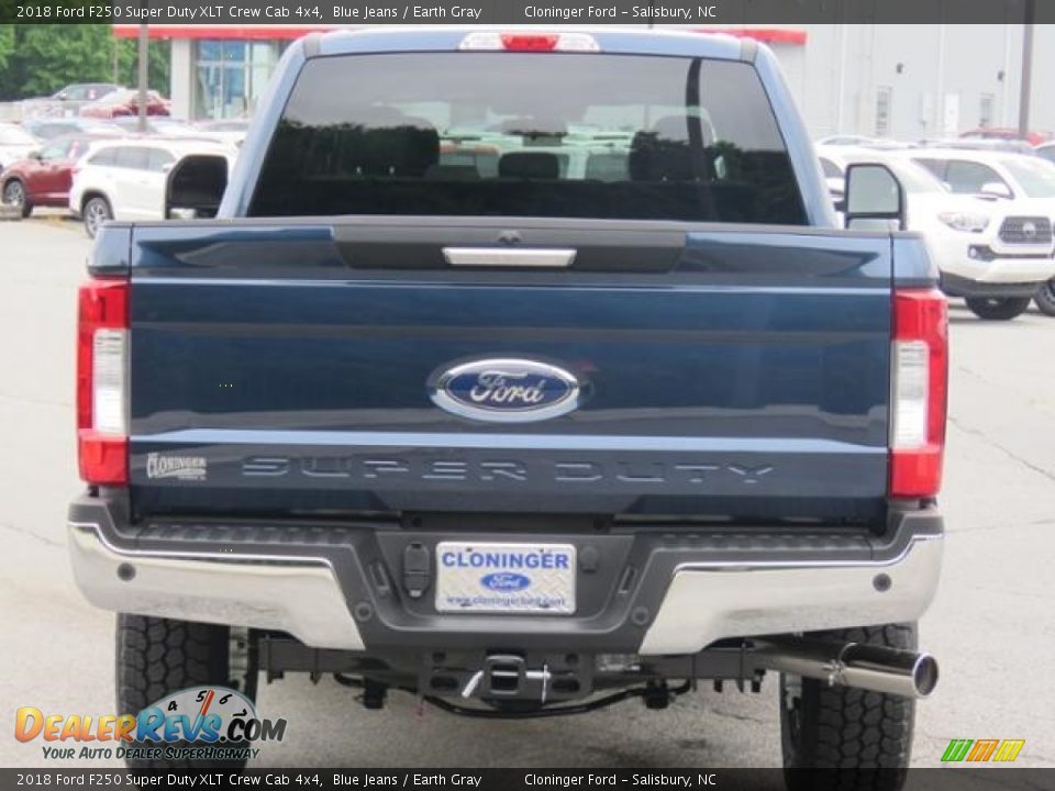 2018 Ford F250 Super Duty XLT Crew Cab 4x4 Blue Jeans / Earth Gray Photo #23