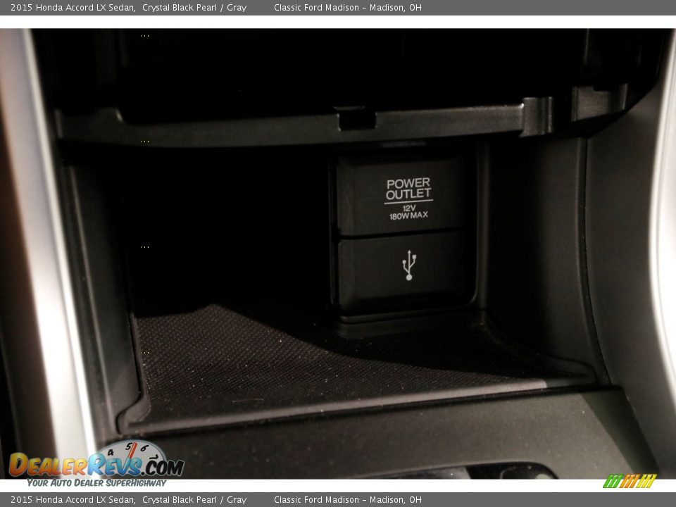 2015 Honda Accord LX Sedan Crystal Black Pearl / Gray Photo #14