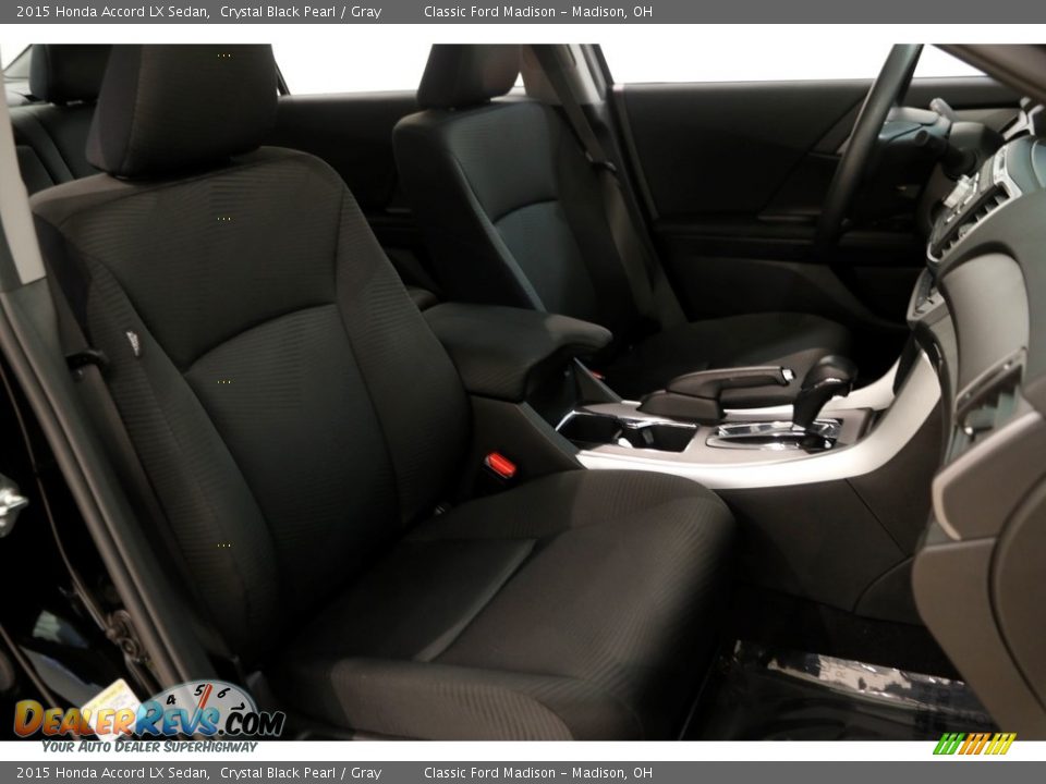 2015 Honda Accord LX Sedan Crystal Black Pearl / Gray Photo #15