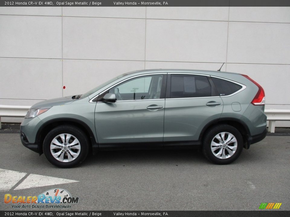 2012 Honda CR-V EX 4WD Opal Sage Metallic / Beige Photo #2