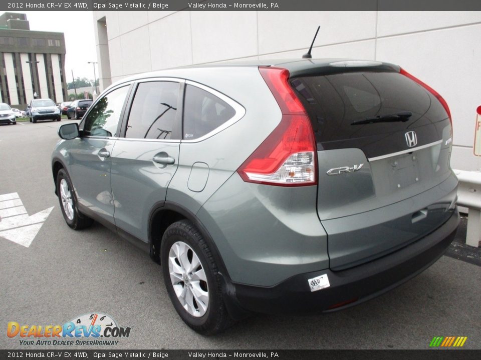 2012 Honda CR-V EX 4WD Opal Sage Metallic / Beige Photo #3