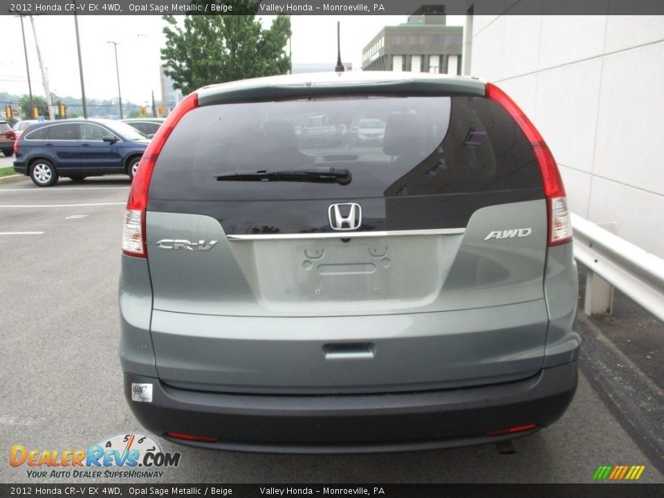 2012 Honda CR-V EX 4WD Opal Sage Metallic / Beige Photo #4