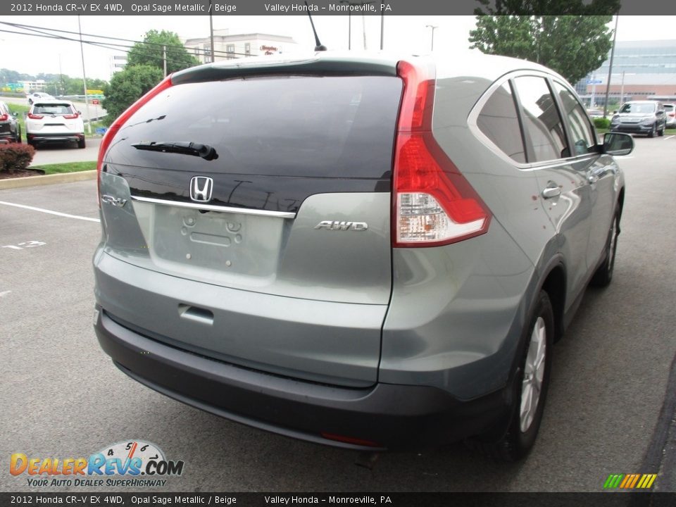 2012 Honda CR-V EX 4WD Opal Sage Metallic / Beige Photo #5