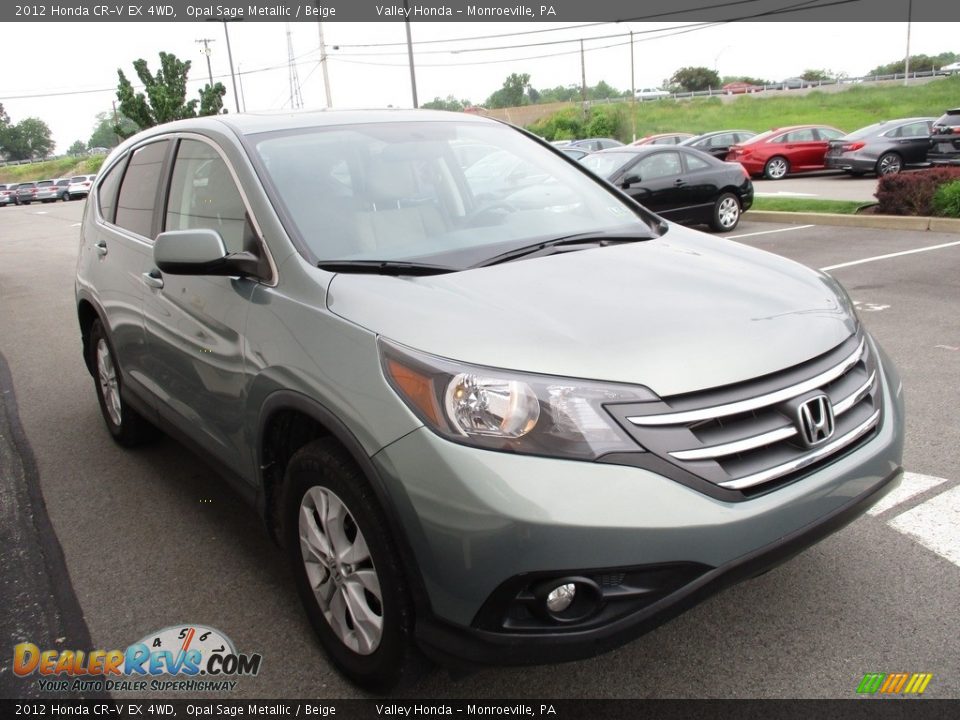 2012 Honda CR-V EX 4WD Opal Sage Metallic / Beige Photo #7