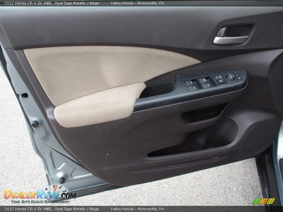 2012 Honda CR-V EX 4WD Opal Sage Metallic / Beige Photo #10