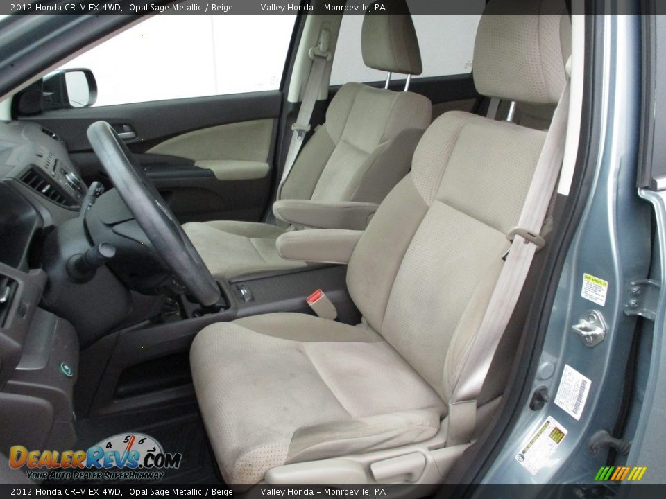 2012 Honda CR-V EX 4WD Opal Sage Metallic / Beige Photo #12