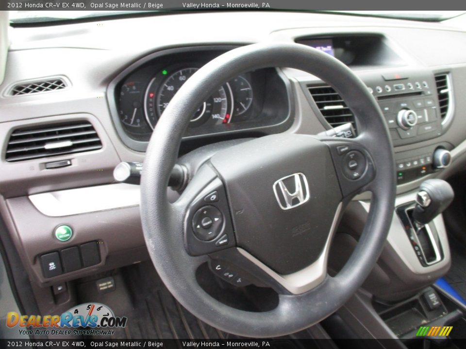 2012 Honda CR-V EX 4WD Opal Sage Metallic / Beige Photo #14