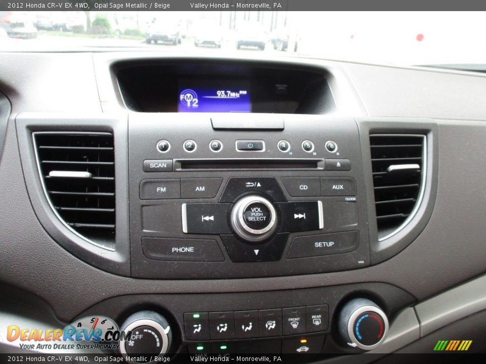 2012 Honda CR-V EX 4WD Opal Sage Metallic / Beige Photo #16