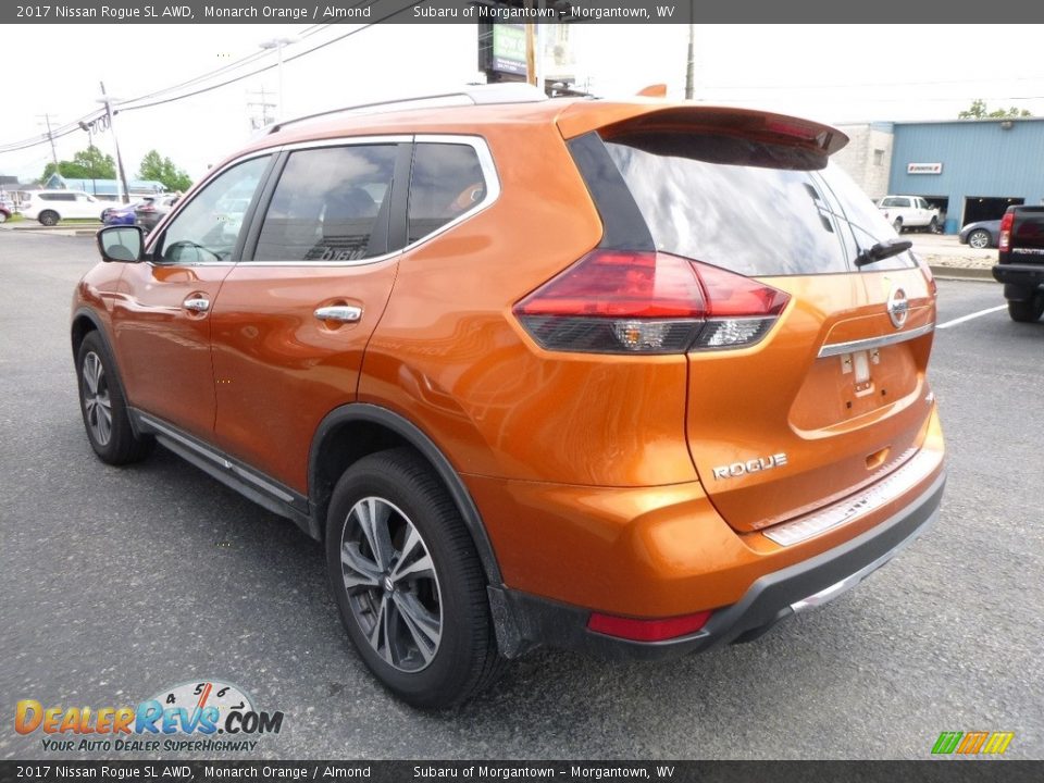 2017 Nissan Rogue SL AWD Monarch Orange / Almond Photo #6