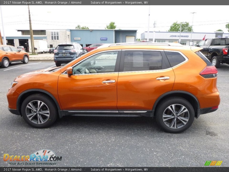 2017 Nissan Rogue SL AWD Monarch Orange / Almond Photo #7