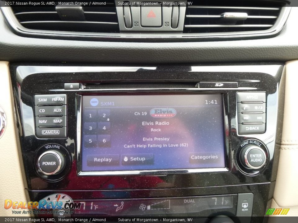 2017 Nissan Rogue SL AWD Monarch Orange / Almond Photo #17