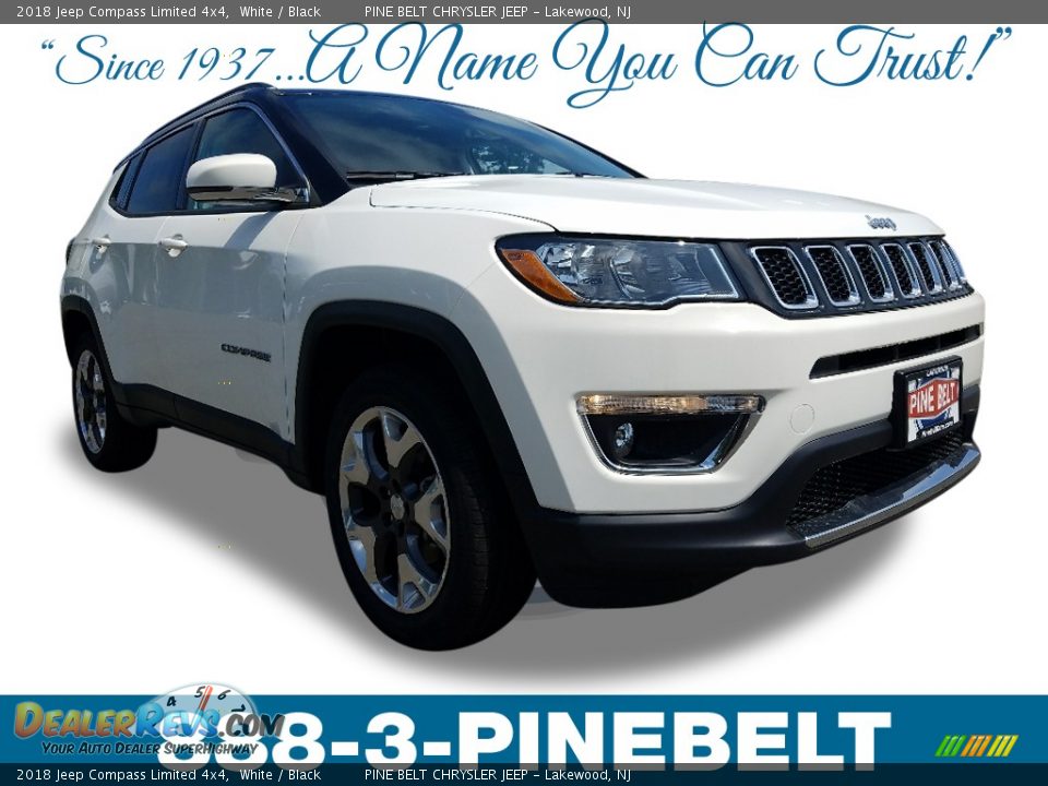 2018 Jeep Compass Limited 4x4 White / Black Photo #1