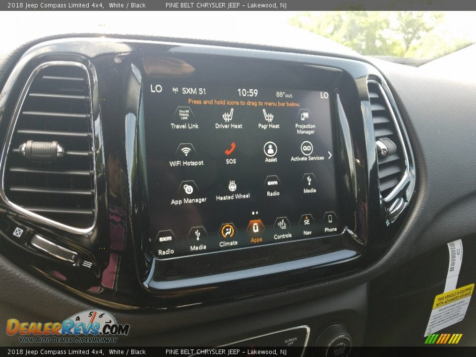 2018 Jeep Compass Limited 4x4 White / Black Photo #11