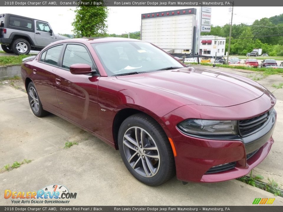 2018 Dodge Charger GT AWD Octane Red Pearl / Black Photo #6