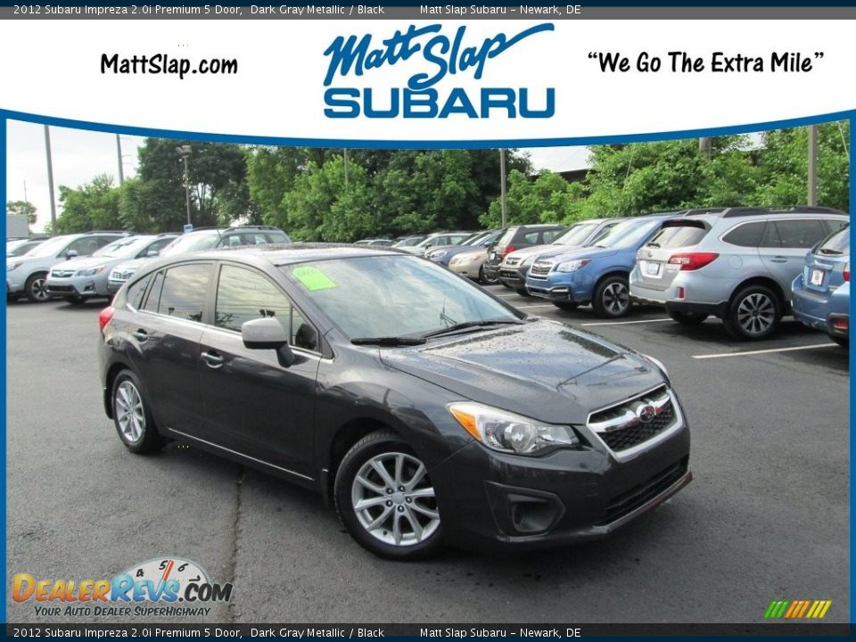 2012 Subaru Impreza 2.0i Premium 5 Door Dark Gray Metallic / Black Photo #1