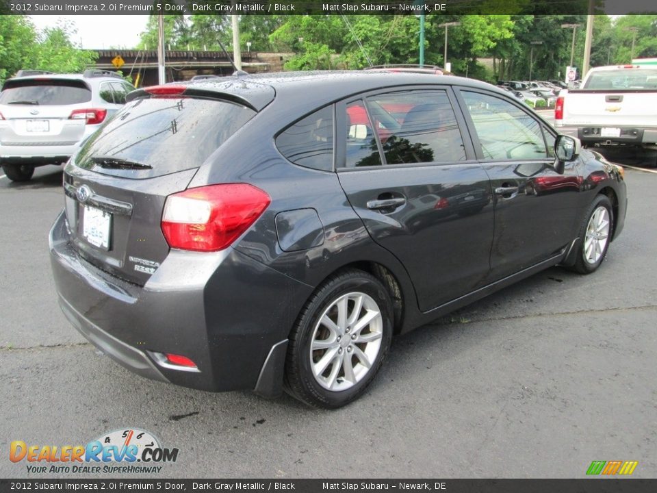 2012 Subaru Impreza 2.0i Premium 5 Door Dark Gray Metallic / Black Photo #6