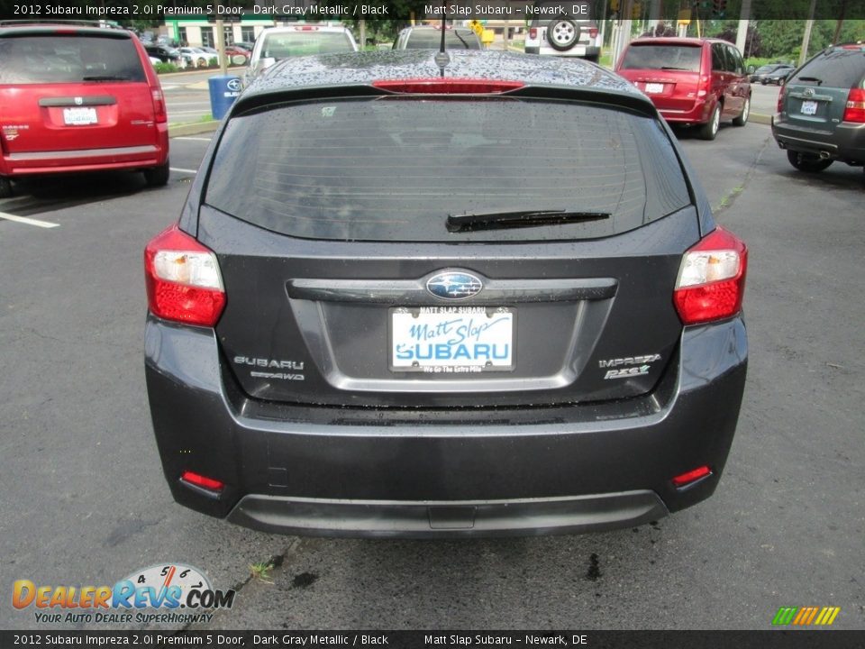 2012 Subaru Impreza 2.0i Premium 5 Door Dark Gray Metallic / Black Photo #7