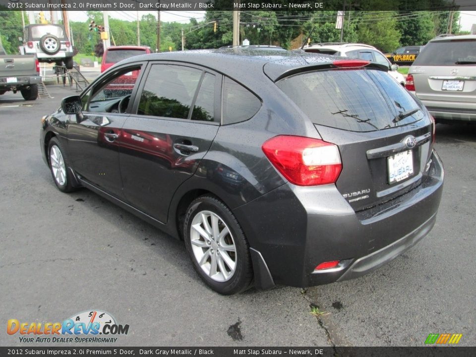 2012 Subaru Impreza 2.0i Premium 5 Door Dark Gray Metallic / Black Photo #8