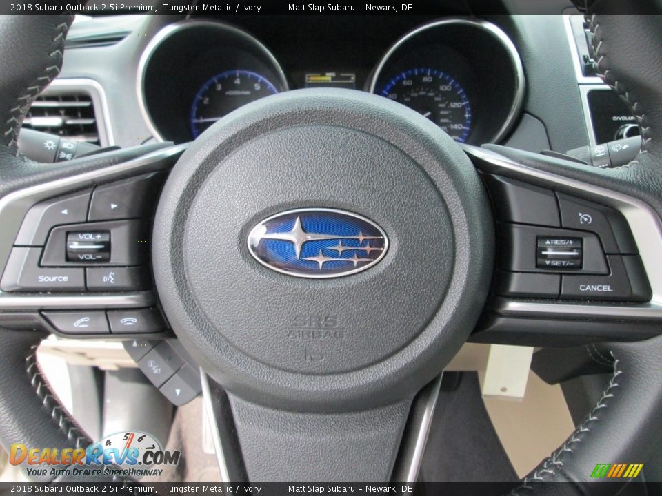 2018 Subaru Outback 2.5i Premium Tungsten Metallic / Ivory Photo #11
